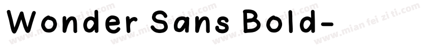 Wonder Sans Bold字体转换
